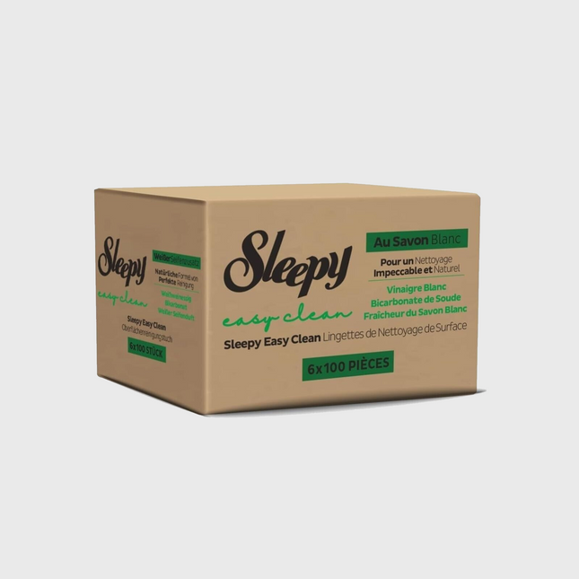 Karton Sleepy Easy Clean Allzwecktücher in Grün, 6×100 Stück, vegan, glutenfrei, für hygienische Reinigung

